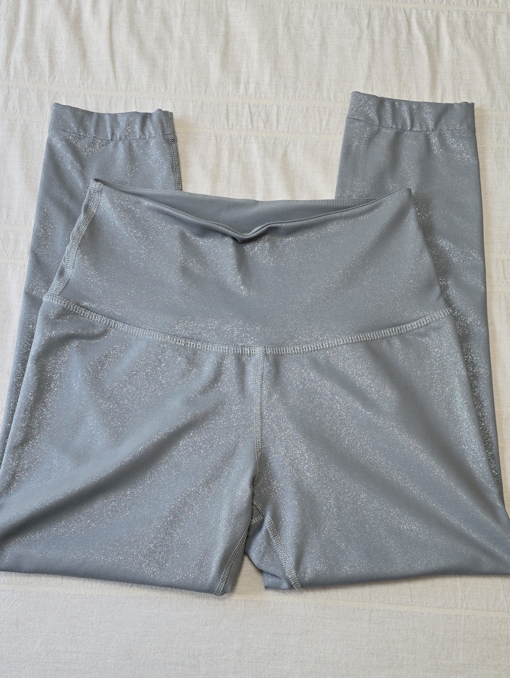 Beyond Yoga Gray Shimmer High-Waist Leggings Size Medium